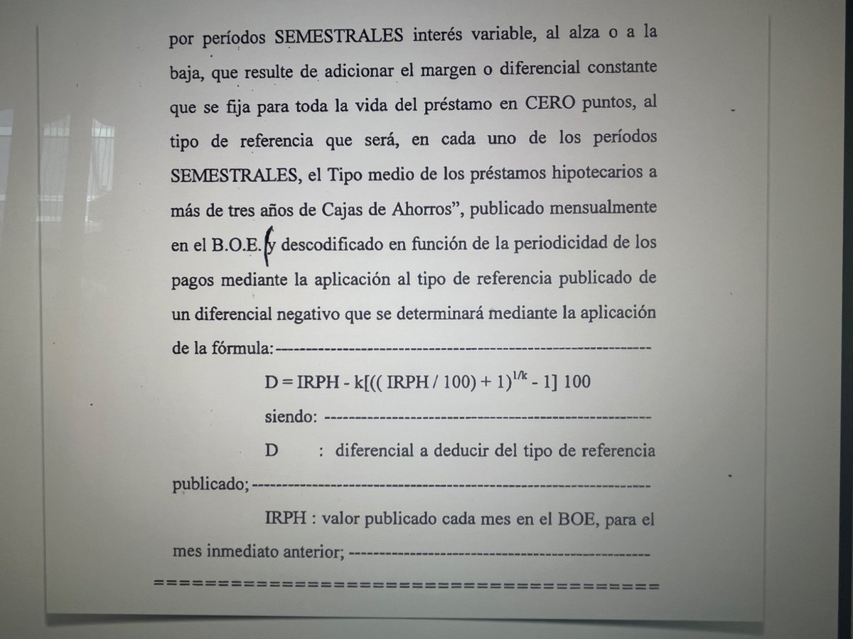 hackbogado's tweet photo. Bonus: Además de por todas las razones expuestas en el hilo, una  cláusula IRPH sin diferencial negativo es nula por una razón aplastante: porque las que si lo llevan no pueden ser nulas. Basta leer un cláusula NO NULA: https://t.co/6nKvxIONhQ
