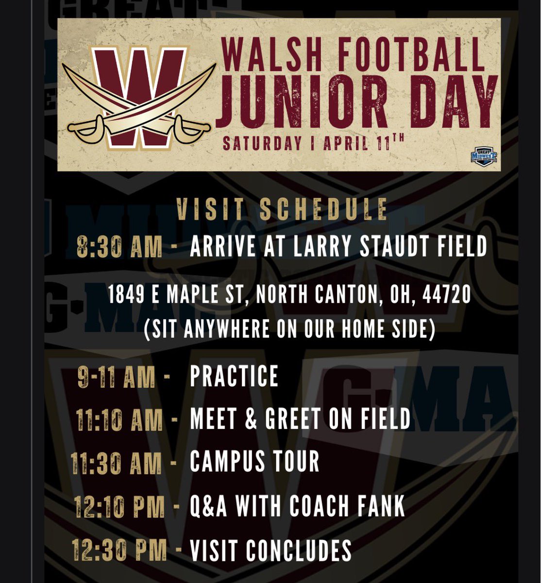 carter_imke's tweet image. Enjoyed seeing what Walsh football was all about today. Thank you @WalshUFootball @CoachFank1