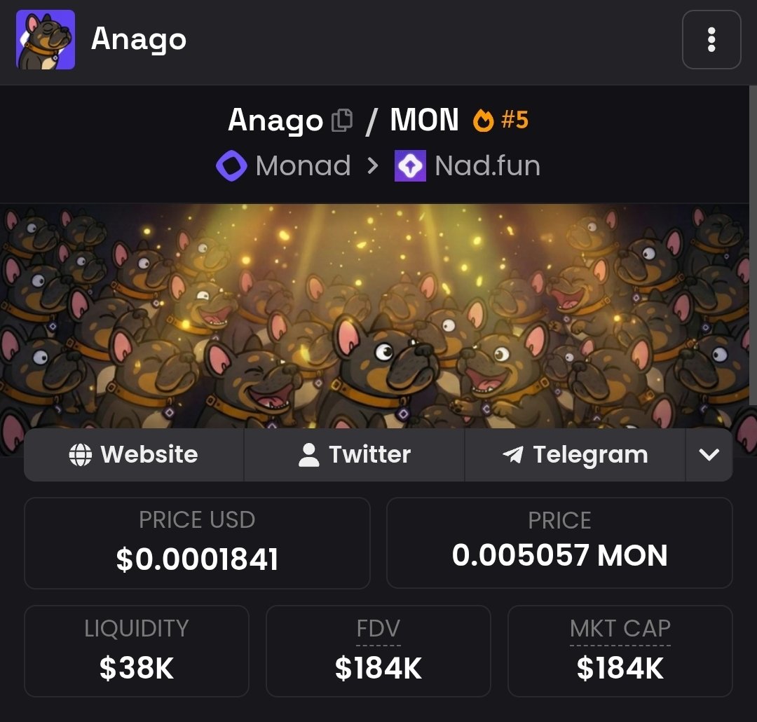 The_Pitch_Man's tweet image. #MONAD #MON $MON

$ANAGO 

5X

36K MC 》》184K MC