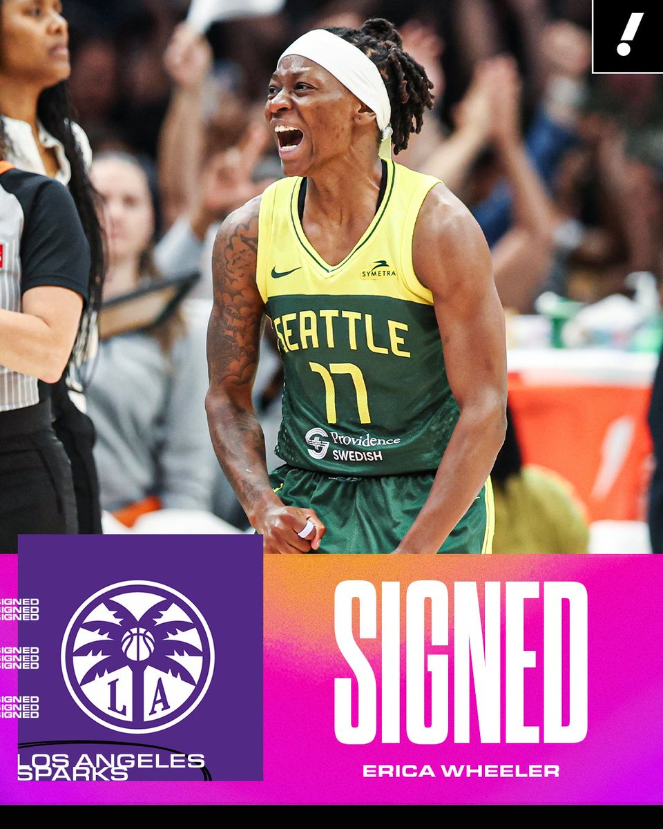 Balldontlie's tweet photo. Erica Wheeler is signing with the Sparks, she announced on social media.

Wheeler was previously in Los Angeles for the 2021 season. https://t.co/wNaQ2DtvQJ
