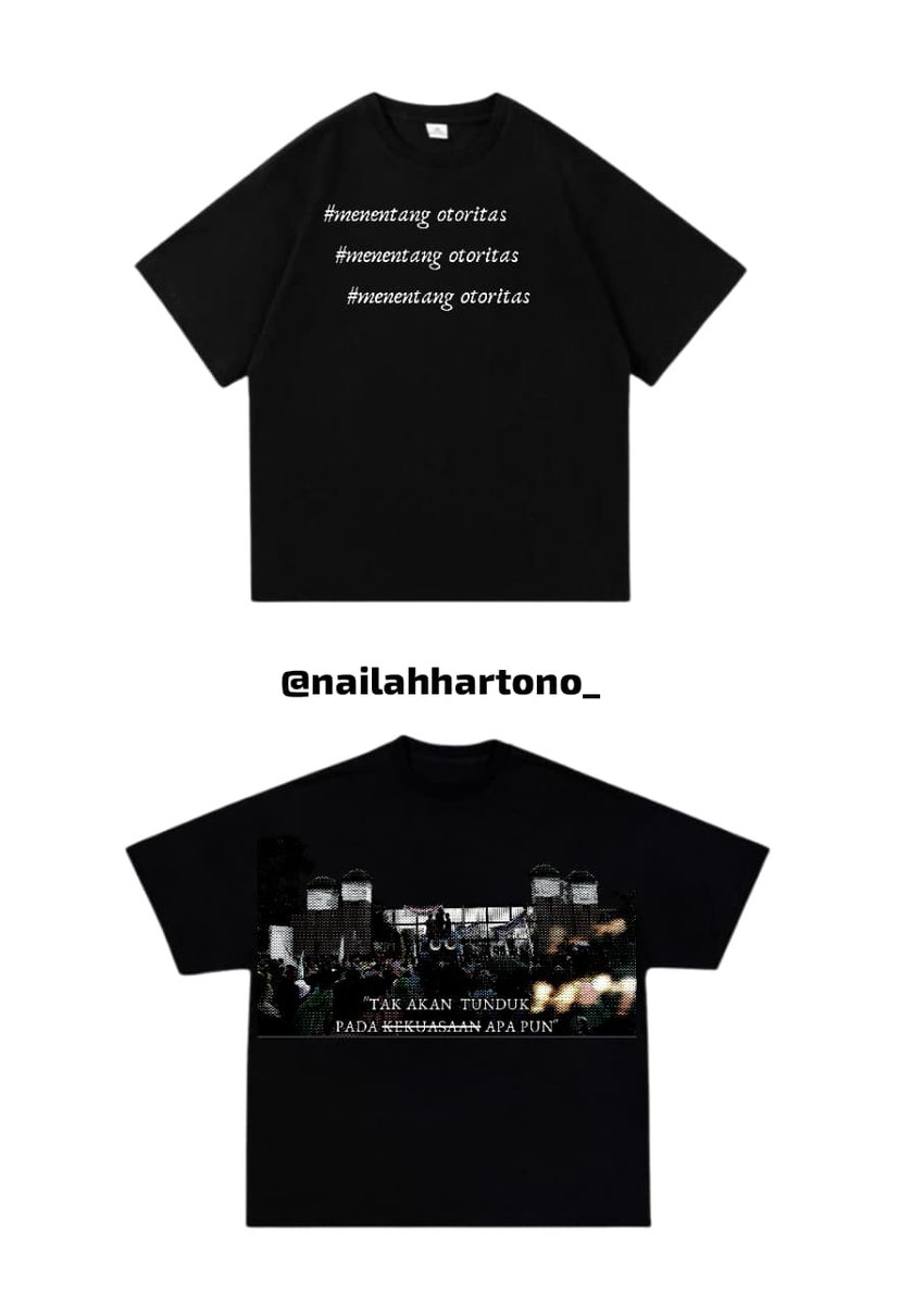 cha0slove's tweet photo. Open PO 3 design ini lewat dm
Ada dari ukuran s-xxxxl.
Bisa req long sleeve atau two tone sleeve (baju hitam, lengan putih).
Bahan cotton 24s dijamim adem anjay😁
Price 150k/pcs
Bantu rt guys....
#openpo #jualankaos #retweet https://t.co/YWchfd5jO2