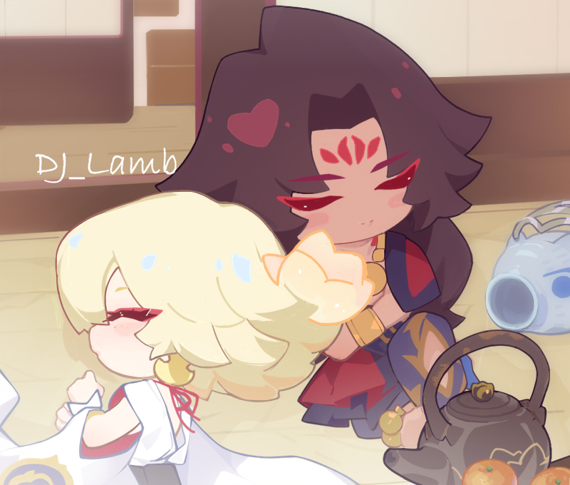 2小只夏日午后的小憩🥰🥰🥰

#修帝 #Taishakuten #Ashura #阿修罗 #帝释天 #阴阳师同人