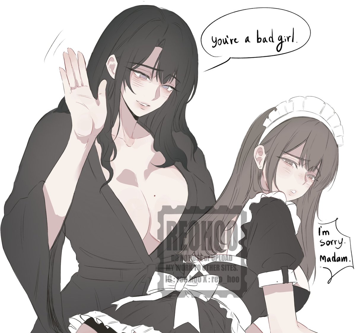 reo_hoo's tweet image. Bad Girl 🥲

#oc #yuri #gl #wlw