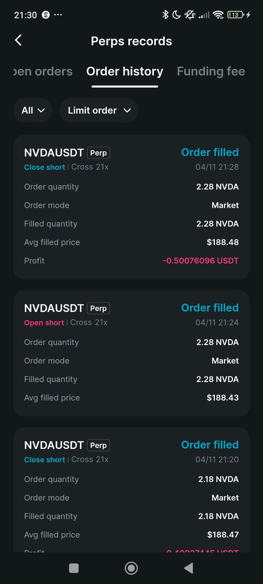 Darkpassang3r's tweet photo. @BitgetWalletTR #BitgetWalletTR
NVDAUSDT da işlem yaptim 2-3 kere güzeldi bitget wallet kullanilir https://t.co/TDmX5Cp1VX