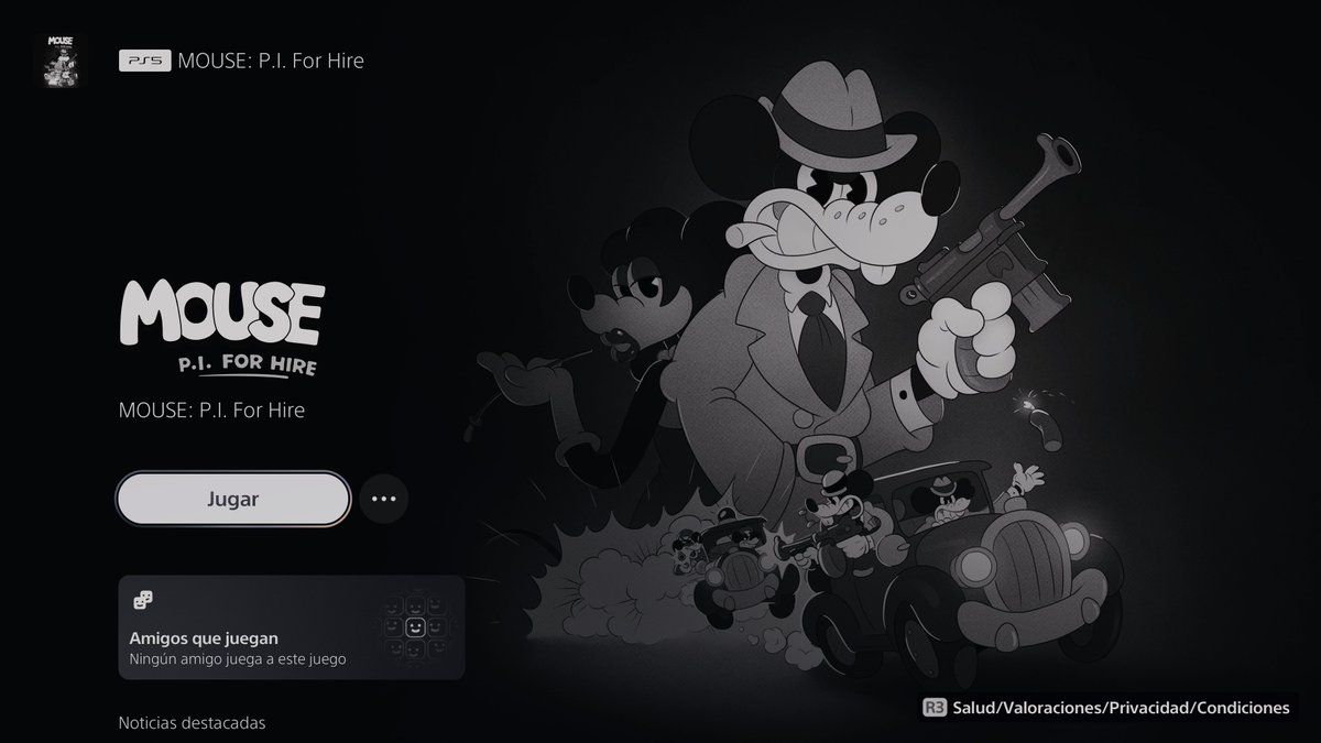 La buena gente de @Mousethegame, <a href="/FumiHQ/">Fumi Games 🧀 MOUSE: P.I. For Hire</a> y <a href="/PlaySideStudios/">PlaySide</a> han tenido el detallazo de enviarme un código de MOUSE: P.I. For Hire para que le hagas las #guías.

Shooter con estilo cartoon en blanco y negro ambientado en el año 1.930. Muchos tiros y exploración para encontrar