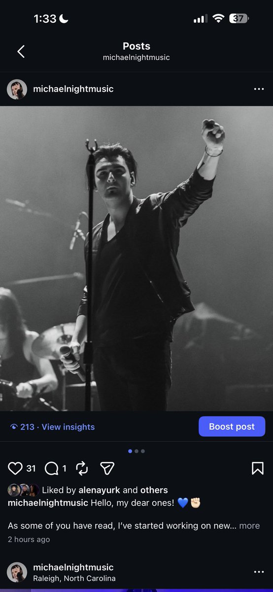 TheMichaelNight's tweet photo. New post on IG, with a question for YOU! Go read and comment if you’d like to be a part of new music! (No, this is not about crowdfunding or anything along those lines) 🌑

#MichaelNight #Heartcore #NewMusic https://t.co/7QPenrY018
