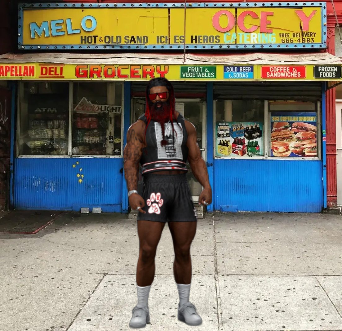 MADDAWG_2K's tweet image. 🦴MAD DAWG TAKES NYC🦴

NYC!!! WE HERE!!! You know I had to stop by the local bodega for that chopped cheese the Ocky Way! 

Next up time to catch some @NorthAmericanPW action in a few minutes! 

#CAW #NAPW #WWE2K26 #WWE2K25 #CAWWMUNITY #EFED