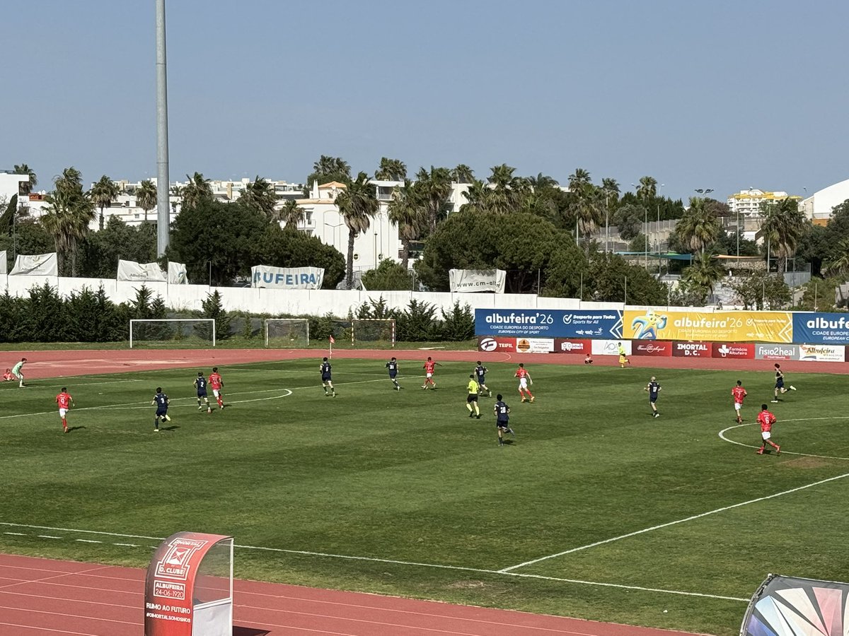 _AndrewKM's tweet photo. Nice to see some football while im in Portugal: Imortal DC vs Quarteirense. Very entertaining 2-2 draw in picturesque surroundings, with the away team getting an equaliser with the last kick of the game in a match that Imortal dominated for the most part. https://t.co/gJ7dPGgSSx