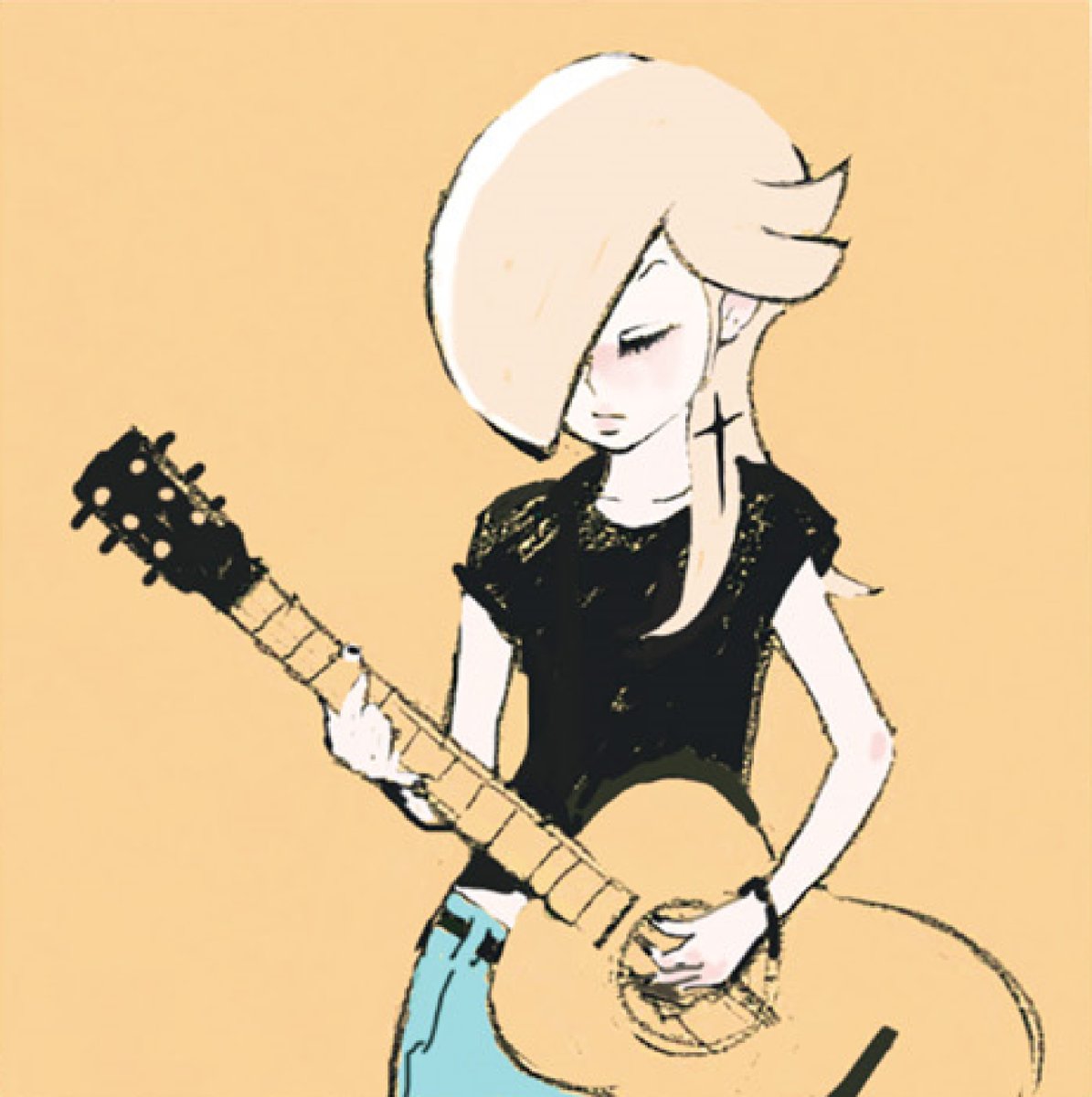 LumaMom's tweet photo. She has her guitar out... She's larger than before, sure, but she can still play well. https://t.co/LhSn8oZtVR