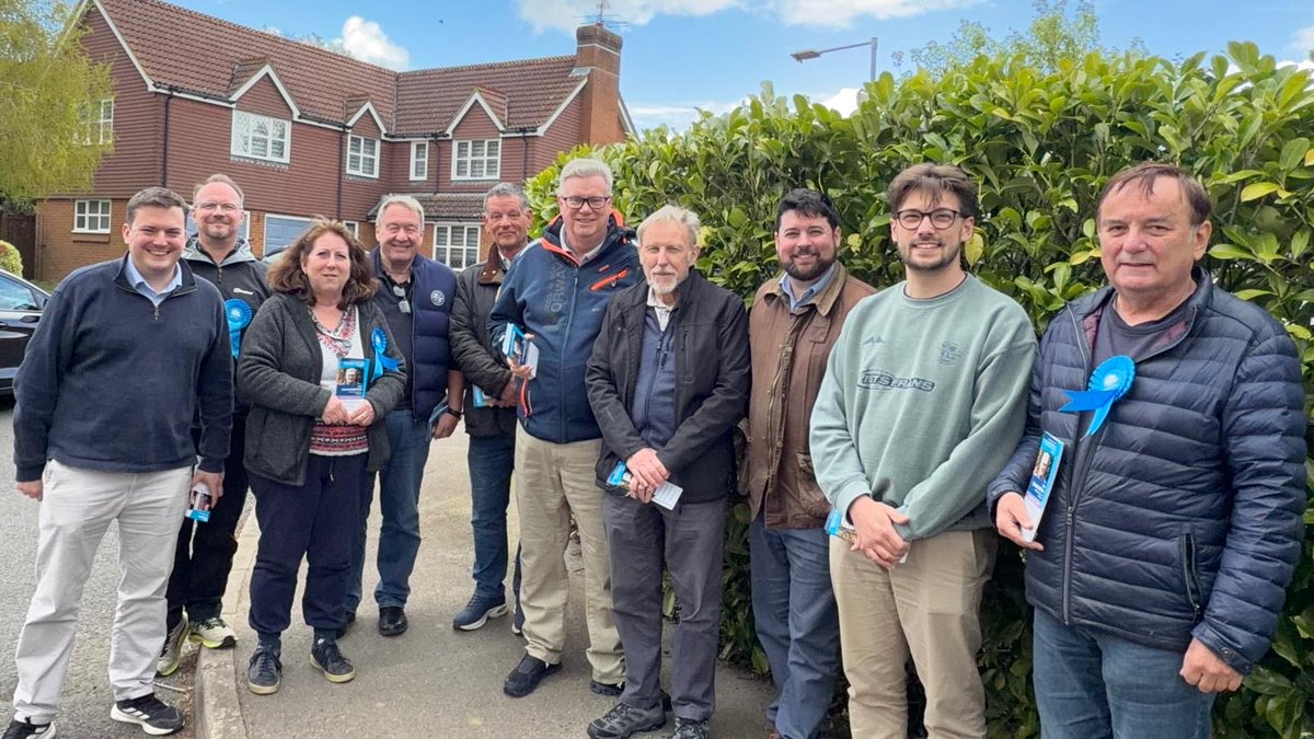 William__Hall's tweet photo. Great campaigning in Earley and Wokingham today for the local elections. Thank you to all who joined. https://t.co/KcJWEIqvDc