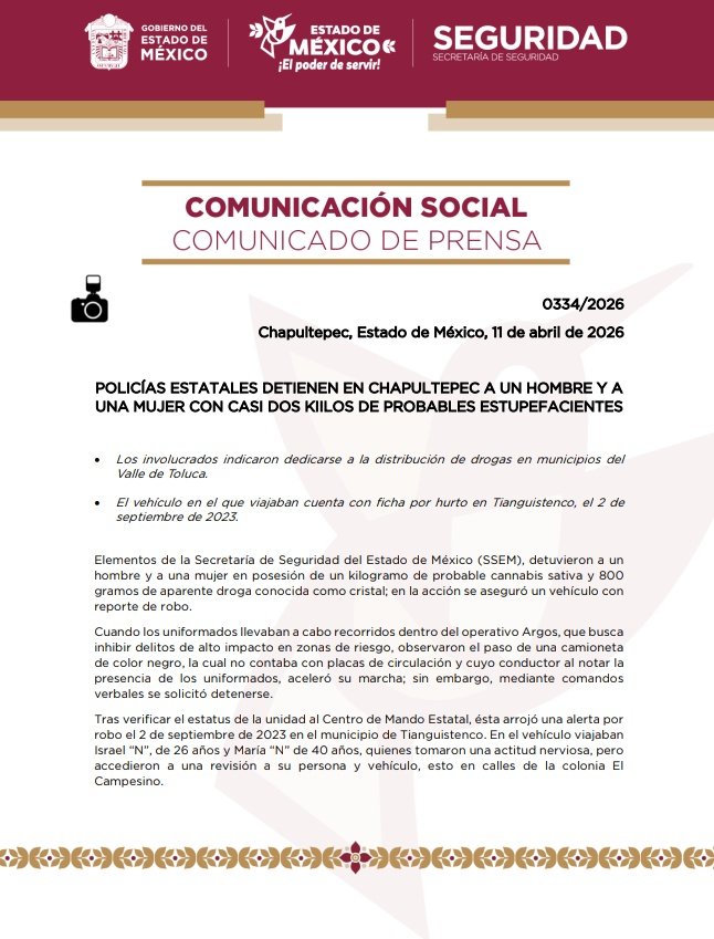 Secretaría de Seguridad del Estado de México tweet media