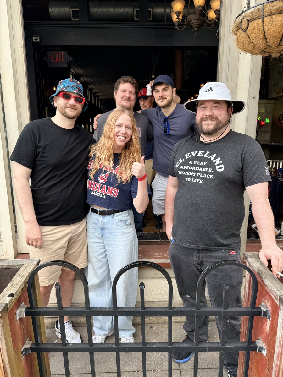 SkrticX's tweet image. Home Opener at Old Angle on W 25th. The room excited, Cleveland leaning toward first pitch. Met Evan, Melanie, Mike, John, Nick, Rich holding down a table, Ohio City &amp;amp; Lakewood crew doing it right. Talked, snapped a photo. You walk in alone, leave with friends. That’s Cleveland.