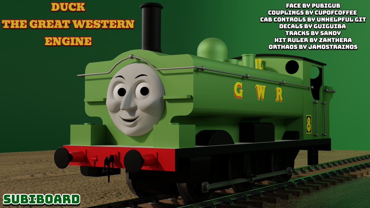 Subiboard's tweet photo. "There are two ways of doing things: the Great Western way, or the wrong way."

Ladies and Gentlemen, Here is Duck The Great Western Engine. https://t.co/W1yr6BxX7n