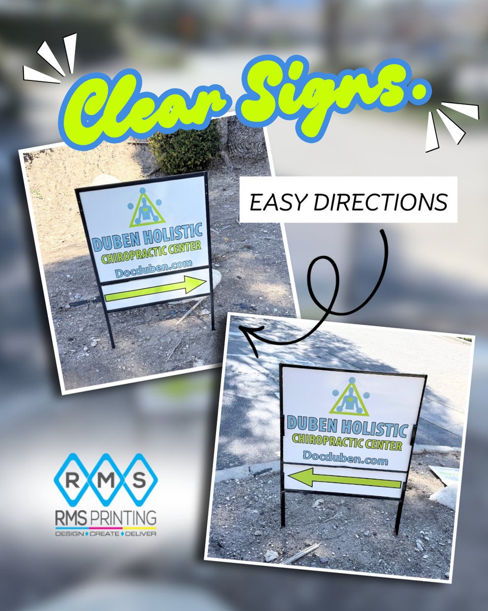 RMS_Printing's tweet image. When visibility matters, signage makes the difference 👀 We created directional signs for @DubenHolistic to guide patients exactly where they need to go — clear, simple, effective 🪧 Make your location easier to find. Email info@rms-printing.com #westlakevillageca #signage
