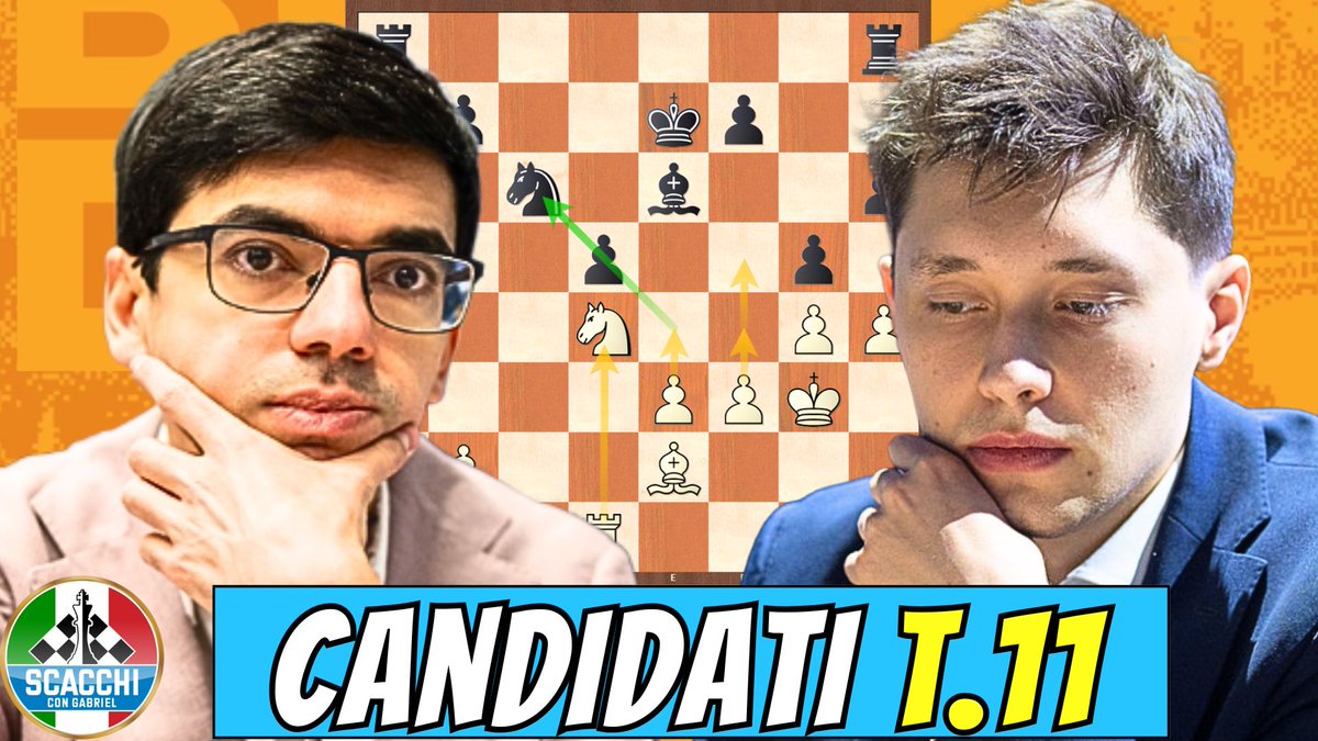 ScacchiGabriel's tweet photo. Torneo dei Candidati 2026

Giri vs Esipenko | Gambetto di Donna

Guarda: "Bisogna Vincere A Tutti i Costi!" https://t.co/bJkitk7t9B

#Scacchi #Chess https://t.co/OcilOXArb3