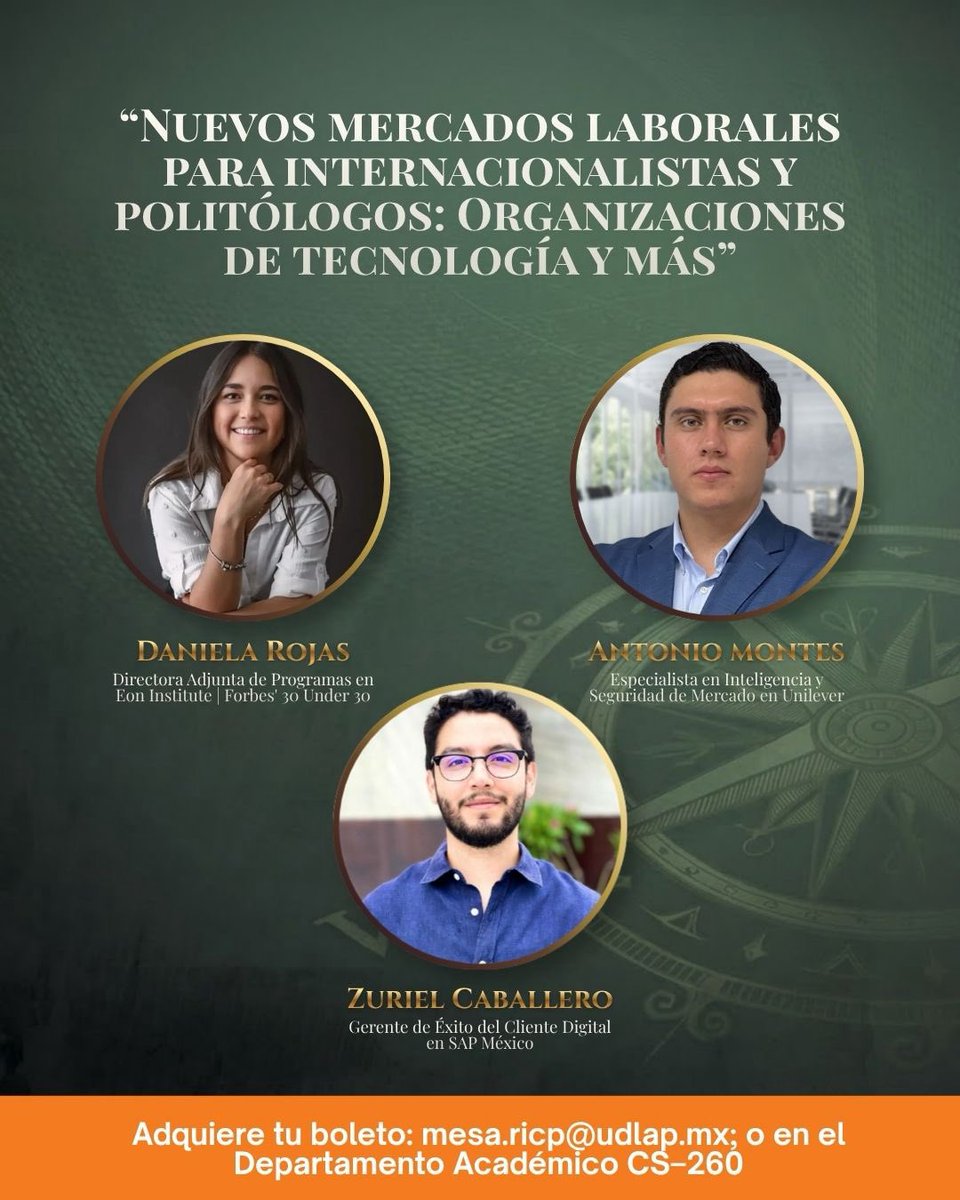 rriiycpUDLAP's tweet photo. En el Congreso de Relaciones Internacionales y Ciencia Política 2026: “Geopolítica 360°: Reorganizando el (Des)orden Global” tendrá la Mesa “Nuevos Mercados Laborales para Internacionalistas y Politólogos: Organizaciones de Tecnología y más”. 15 de abril - Adquiere tu boleto: https://t.co/uUcrxtQETO