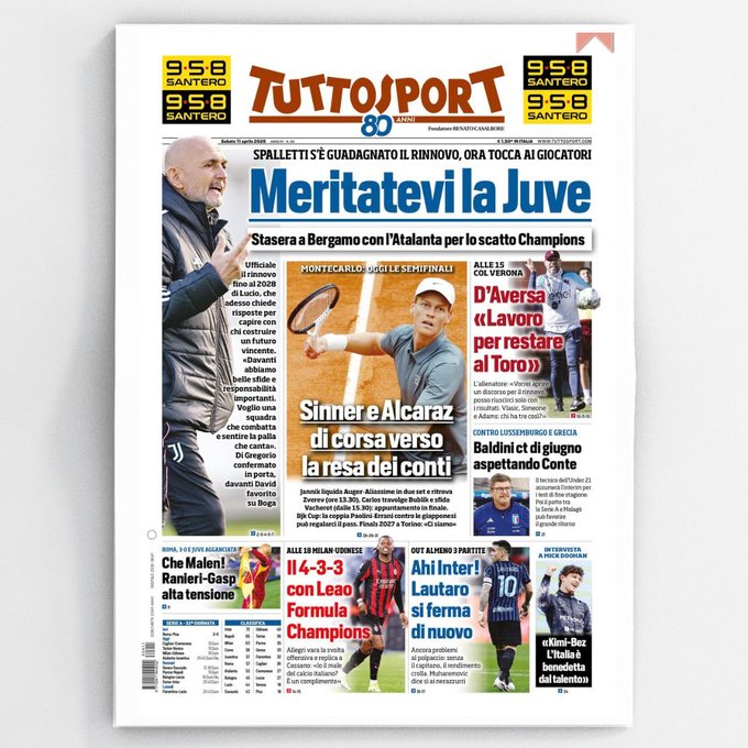 questa sera scopriremo se i giocatori della #Juventus sono contenti del rinnovo di #Spalletti oppure no #AtalantaJuventus