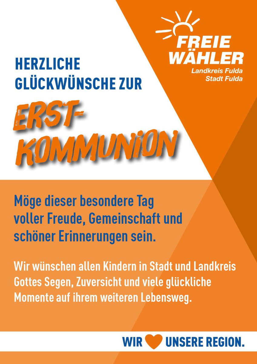 FreieFulda's tweet photo. Allen Kommunionkindern einen wunderschönen Weißen Sonntag 🤍👍
#fulda #landkreisfulda  #hessen  #heimat  #deutschland https://t.co/llPuTzHfML