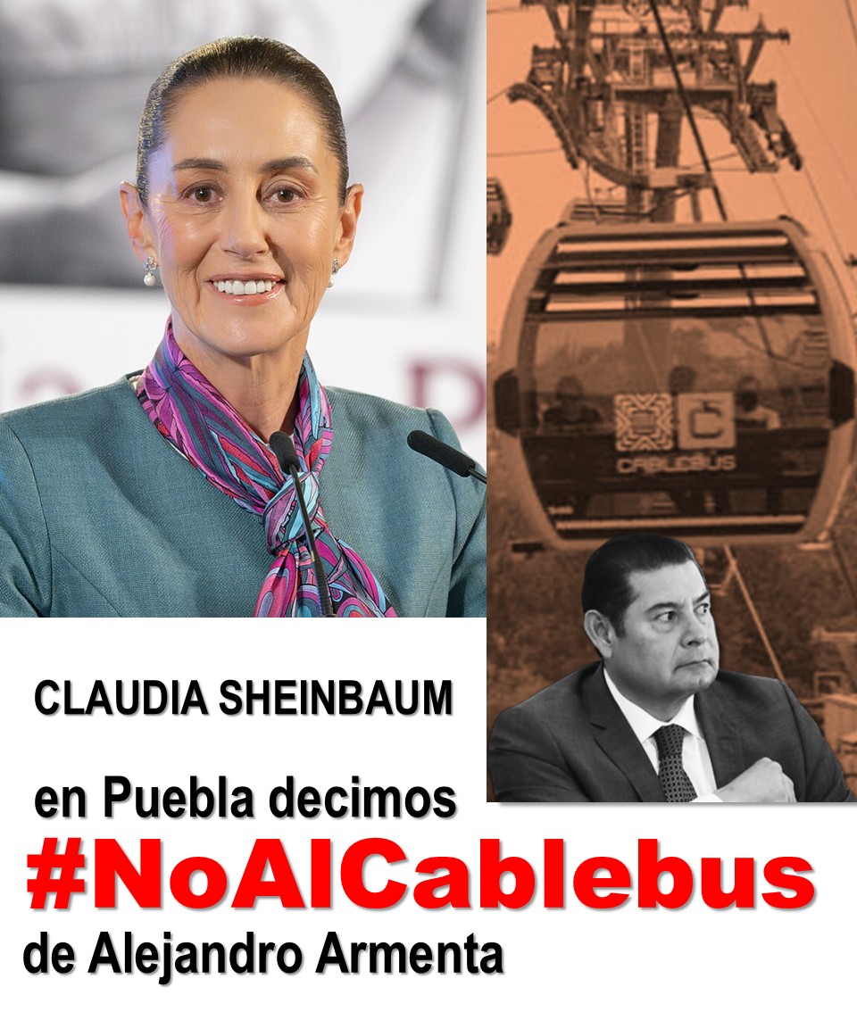 Por ser un proyecto opaco, sin justificación técnica, sin planeación y ecocida #NoAlCablebus <a href="/armentapuebla_/">Alejandro Armenta</a> <a href="/Claudiashein/">Claudia Sheinbaum Pardo</a>