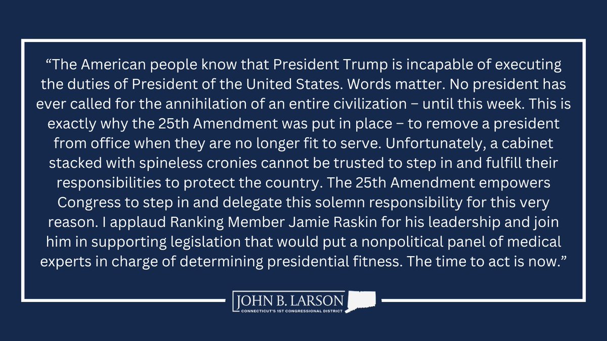 Rep. John Larson tweet media