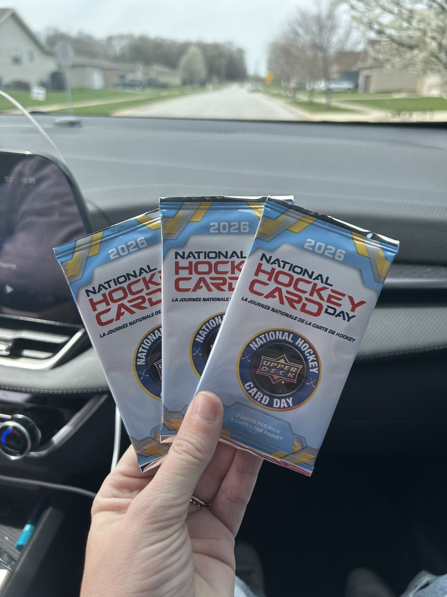 Happy #NationalHockeyCardDay!

Thanks to Billy and the team at the <a href="/BBCExchange/">Baseball Card Exchange</a>, I will be giving away three <a href="/UpperDeckSports/">Upper Deck</a> #NHCD packs at the <a href="/NHLBlackhawks/">Chicago Blackhawks</a> game today. 

You might be the lucky one going home with an Ivan Demidov rookie card! #SupportYourLocalCardShop