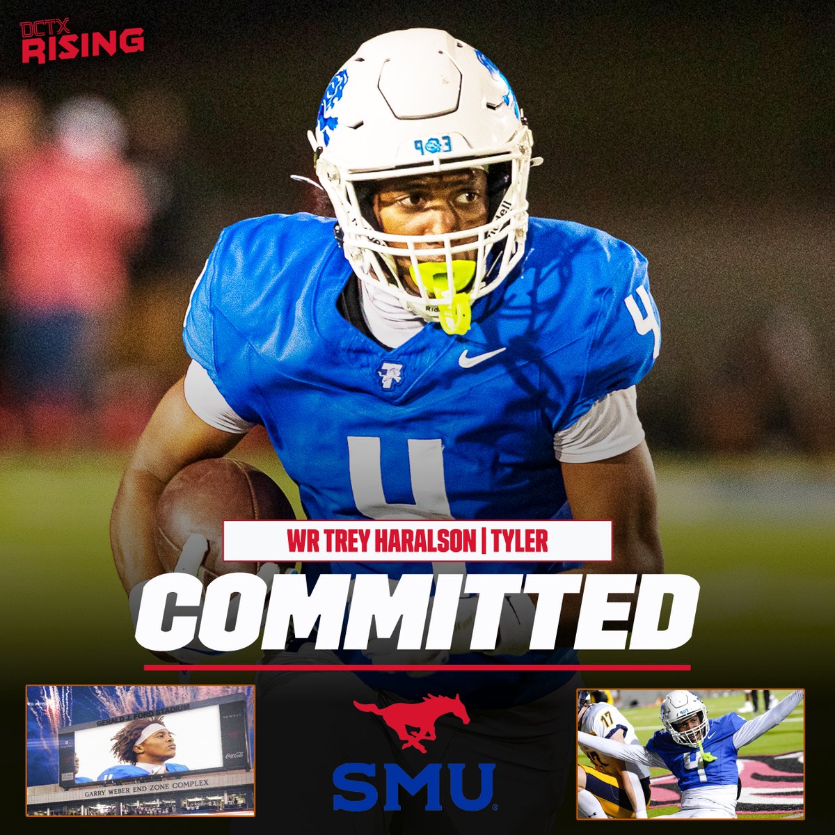 GPowersScout's tweet image. SMU has landed a commitment from Tyler WR Trey Haralson (@903TREY), one of the Top 10 highest-rated WR prospects in #TXHSFB.  

Haralson has more than 25 offers and is one of the best in a talent-rich class in East Texas. 

Another HUGE win for #PonyUp! 

📸 - Michel Alfaro