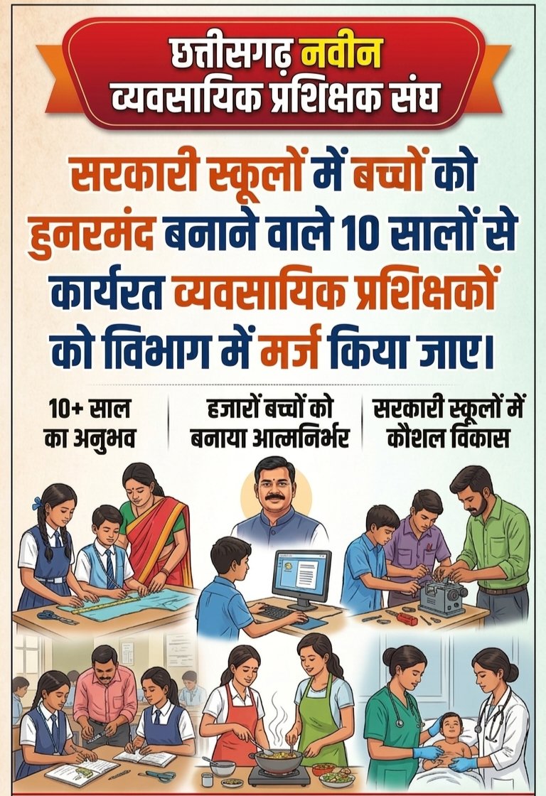 छत्तीसगढ़ व्यावसायिक प्रशिक्षक संघ tweet media