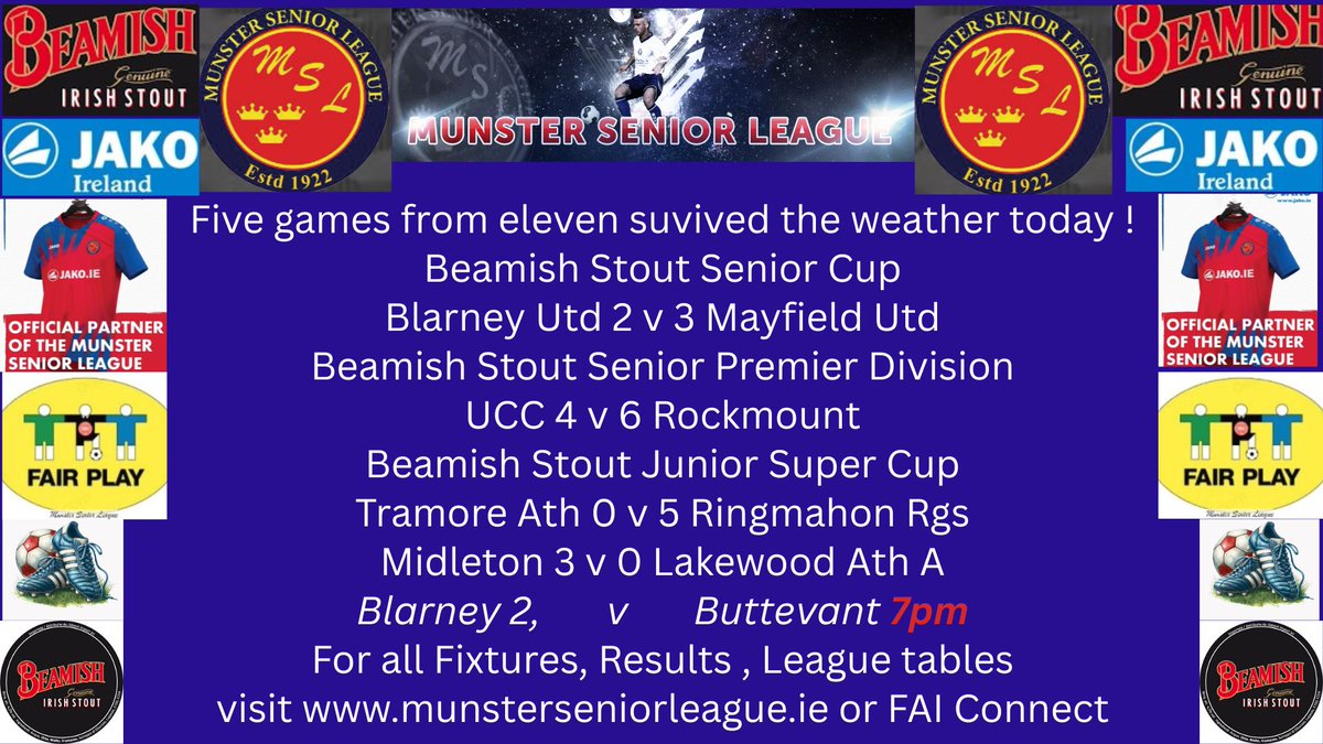Beamish Stout Munster Senior League tweet media