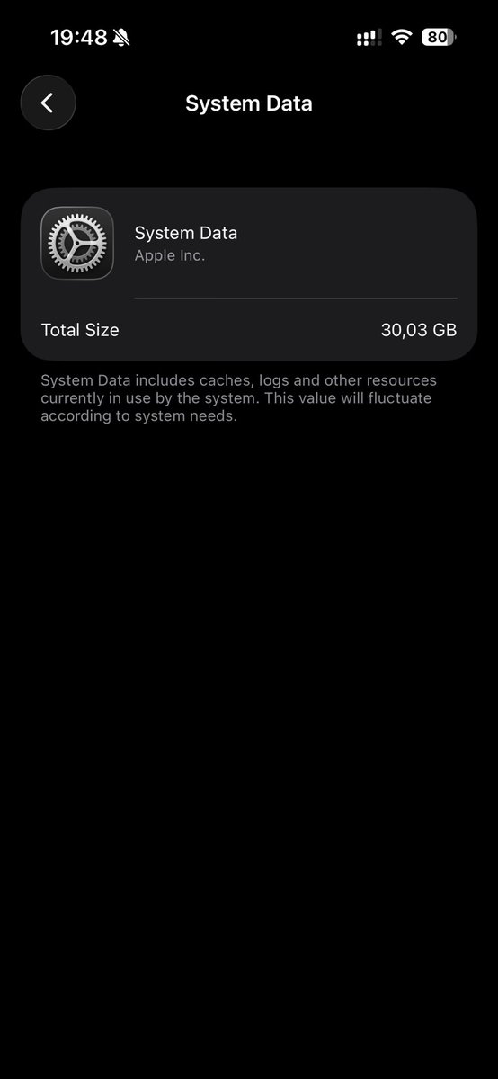 modnareman0's tweet photo. @ShishirShelke1 It just doesn’t wanna clear no matter what
The only way I notice it clear was when I deleted some apps but it increased again as I redownloaded them.

This is a 128GB 15 Pro btw https://t.co/dE6QZfG0Kn
