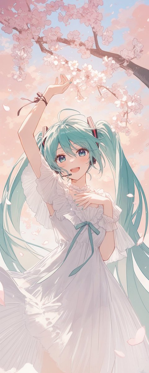 Sekai_no_Bonjin's tweet image. 桜とミクさん