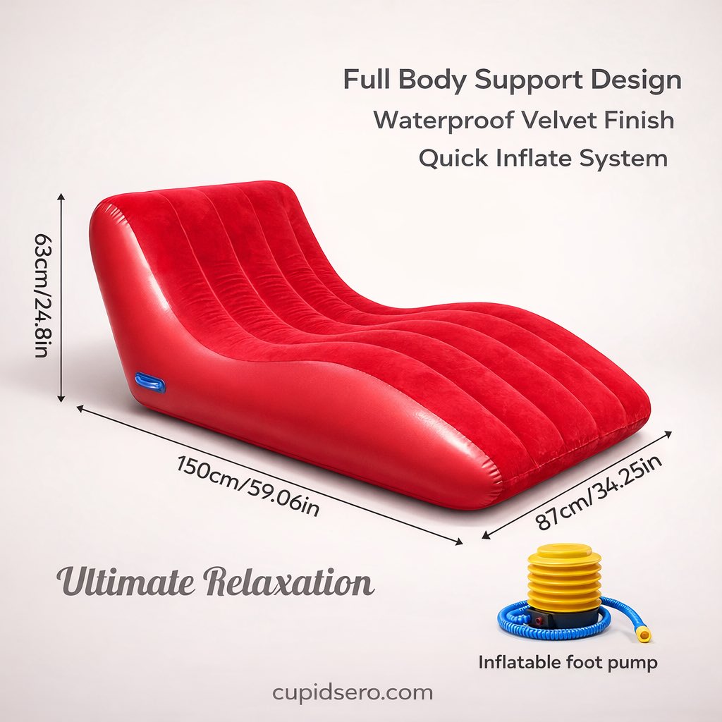 ShopCupidsEro's tweet photo. Some thrones are meant for royalty… others are meant for total relaxation. 😉❤️

Take your "me time" (or "us time") to a whole new level with the Ero’s Throne Inflatable Lounge. Portable, velvet-soft, and ready for anything.

Get yours: https://t.co/tJ3sTyp7Fm https://t.co/DqNzpCvVCq