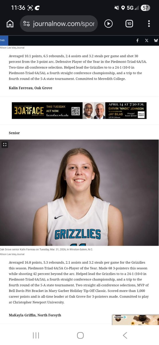 OGHSWomensBball's tweet photo. Shout out to @Marc_Pruitt and the @JournalNow for their fantastic coverage of triad area sports. 4 of our girls made All-Area, @KatherineL67 made Honorable Mention, and the coaching staff earned COY honors. 
@KalinFavreau @corahadley26 @emmahadley26 @VictoriaL2027 https://t.co/g1aYPbV1OE