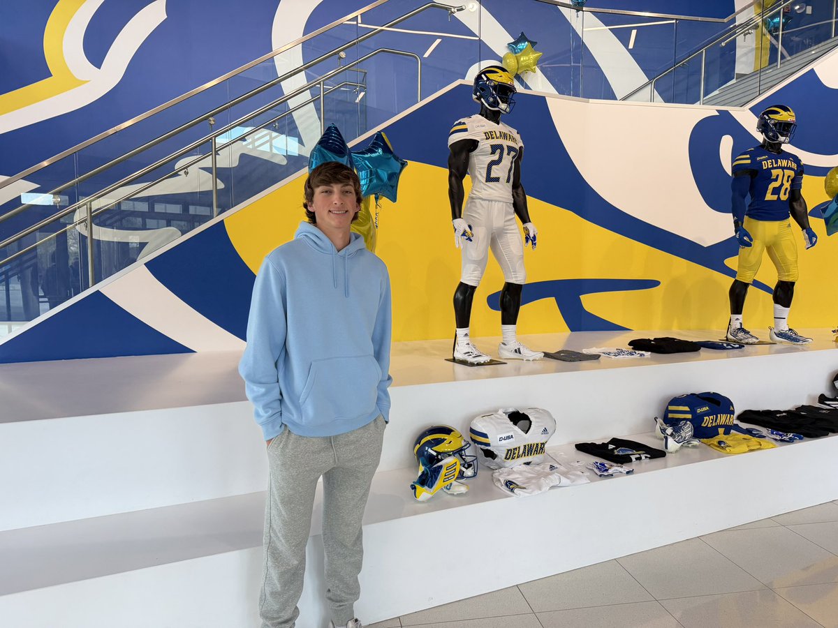 lyndon786's tweet photo. Had a great visit with @Delaware_FB, thank you Coach @Smith_gs13 for the invite, can’t wait to be back! @xdye21 @BenRubenstein_ @CoachHam11 @Worth_Football @RecruitGeorgia @DbCoachJulian @Coach_Pickett4 https://t.co/LFUCkI1SZf