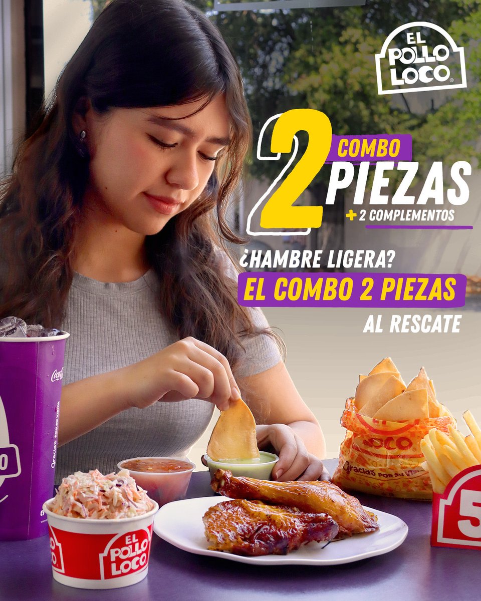 ¿Antojo de algo rápido y delicioso? El combo de 2 piezas es lo que buscas. 😋

Viene con 2 complementos y lo mejor de todo: ¡incluye tortillas, salsas y totopos! 💥

¡Pídelo ahora y disfruta del sabor sin complicaciones! 🔥

#TodoEsMejorConPolloLoco