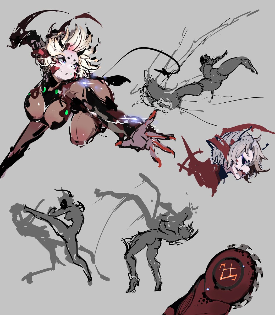 kurotobi0405's tweet photo. TheDarkAge Log 003
Chainsaws forged from bone and flesh within. 
Coupled with the raw power of beetle genes. 
Tear them apart.

#CharacterDesign #ConceptArt #sfw https://t.co/dx5O9RuRqM
