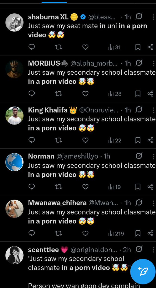 Hmmm, seems everyone's classmate is in some porn video