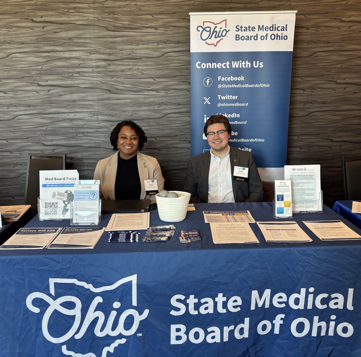 ohiomedboard's tweet image. We are always happy to attend the @OhioMedicine Annual Meeting and share important updates with our licensees! #SMBO #Physicians