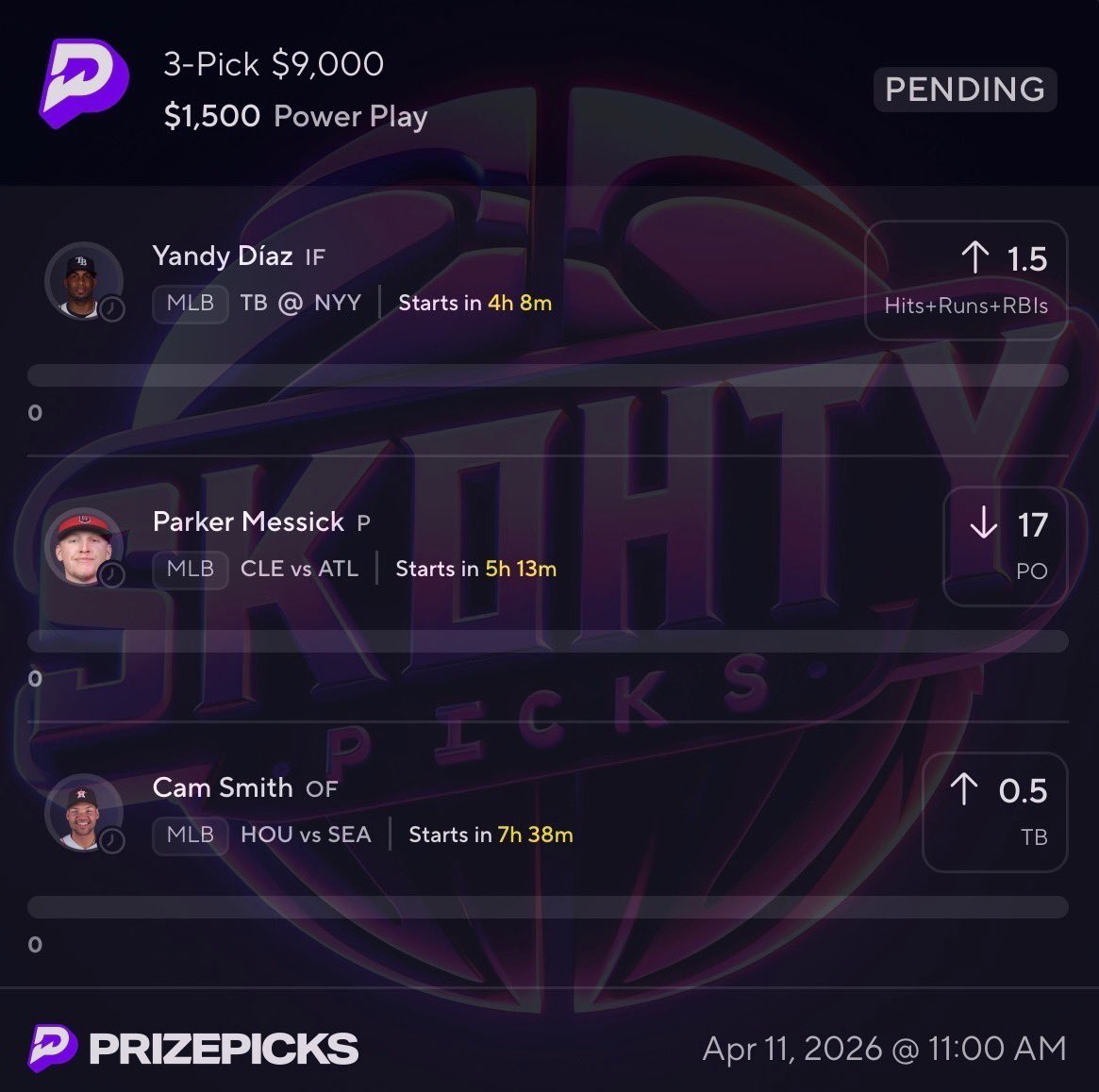 SkohtyDFS's tweet image. $250 to a FOLLOWER who likes when we cash⬇️

MEGA MUKE☢️

❤️ if you are tailing ⬇️

#Prizepicks #Gambling𝕏 #SkohtyPicks  #MLB