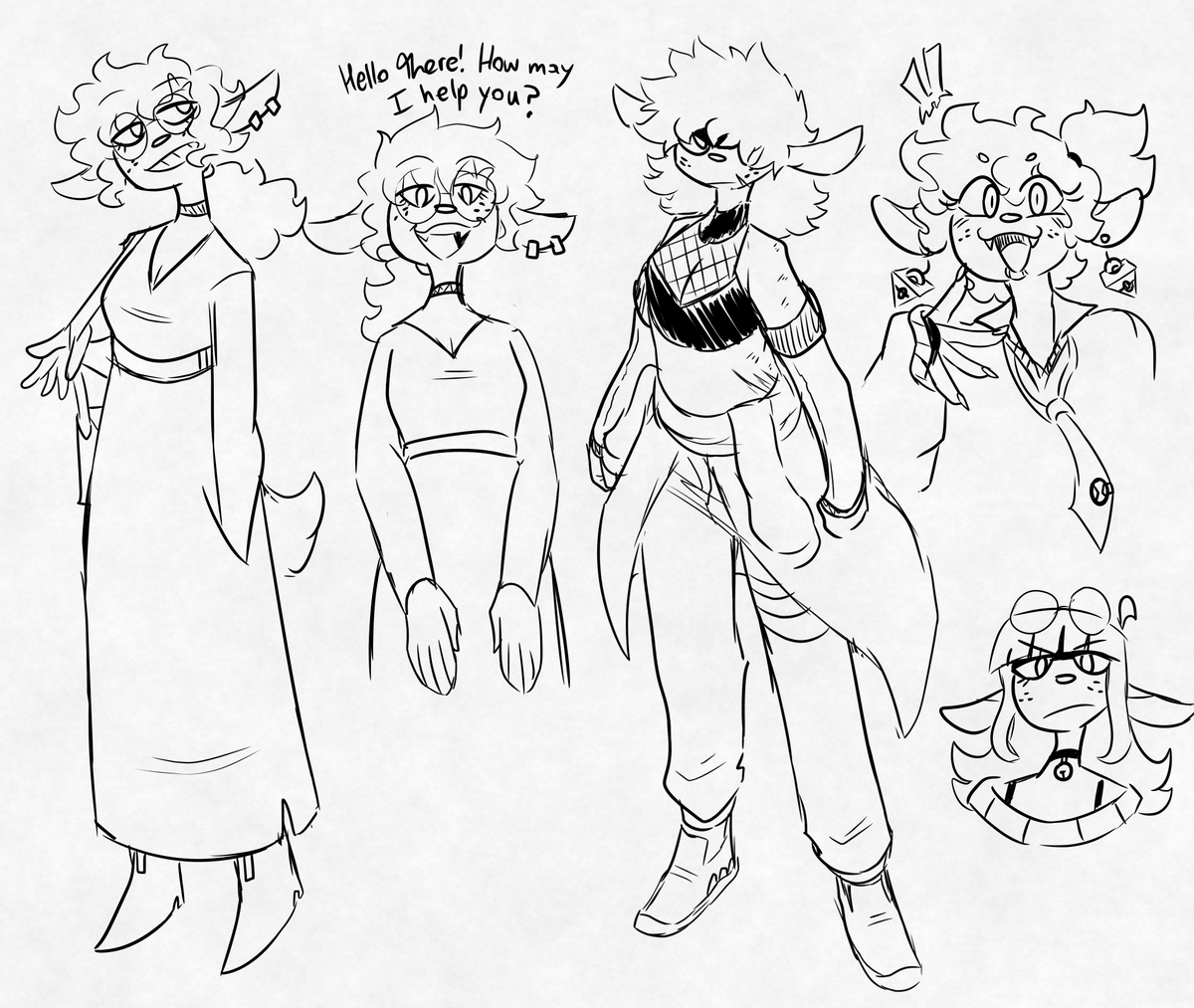nerdyreindeer's tweet photo. sona doodle(s) but with different flavors https://t.co/o9HOH8X1tC