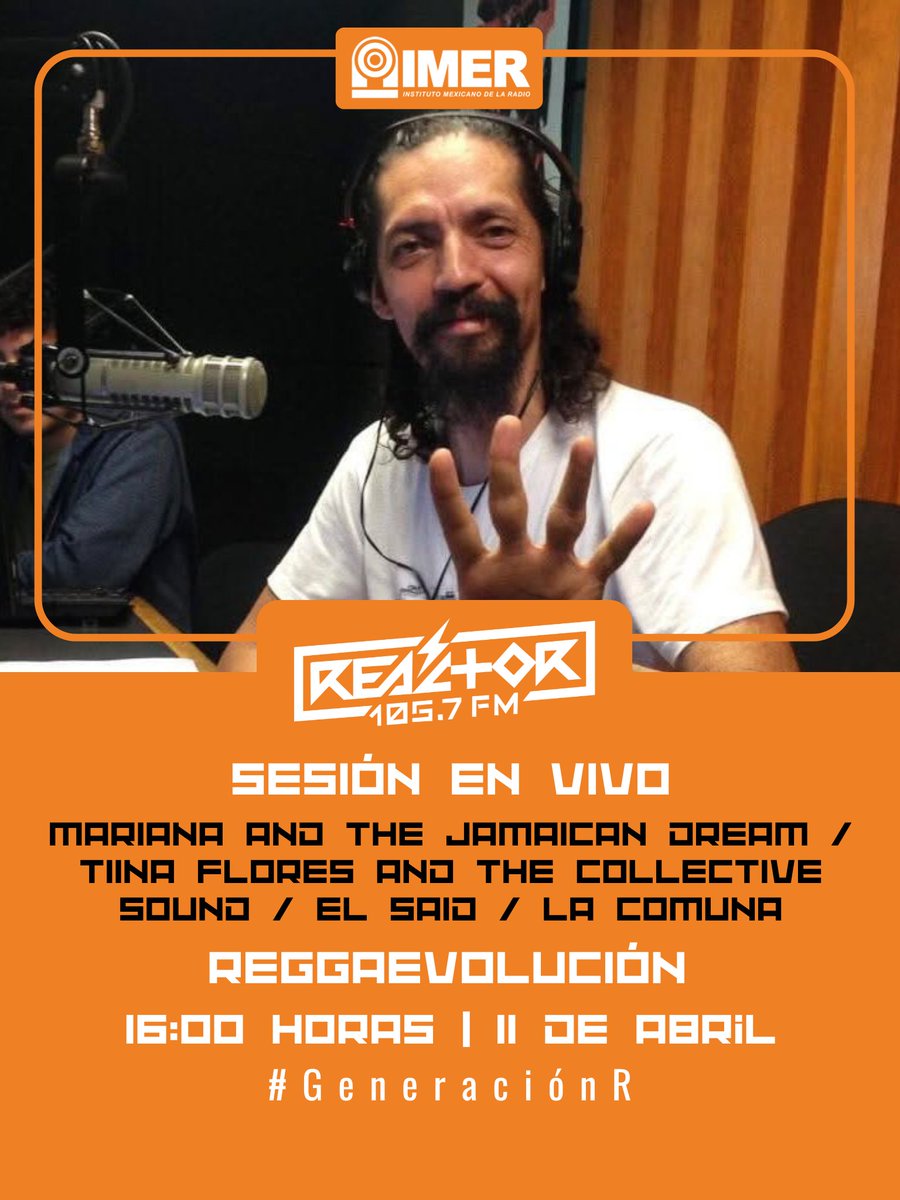Reactor105's tweet photo. No te pierdas la #sesión en vivo que el equipo de Reggaevolucion tendrá hoy en cabina por el aniversario luctuoso de #Zopi.
La cita es en punto de las 16:00 horas. escúchalo a través de la frecuencia radiofónica o a través del enlace:
https://t.co/jWtzOQOLN3
#GeneraciónR https://t.co/PejgCjmXCp