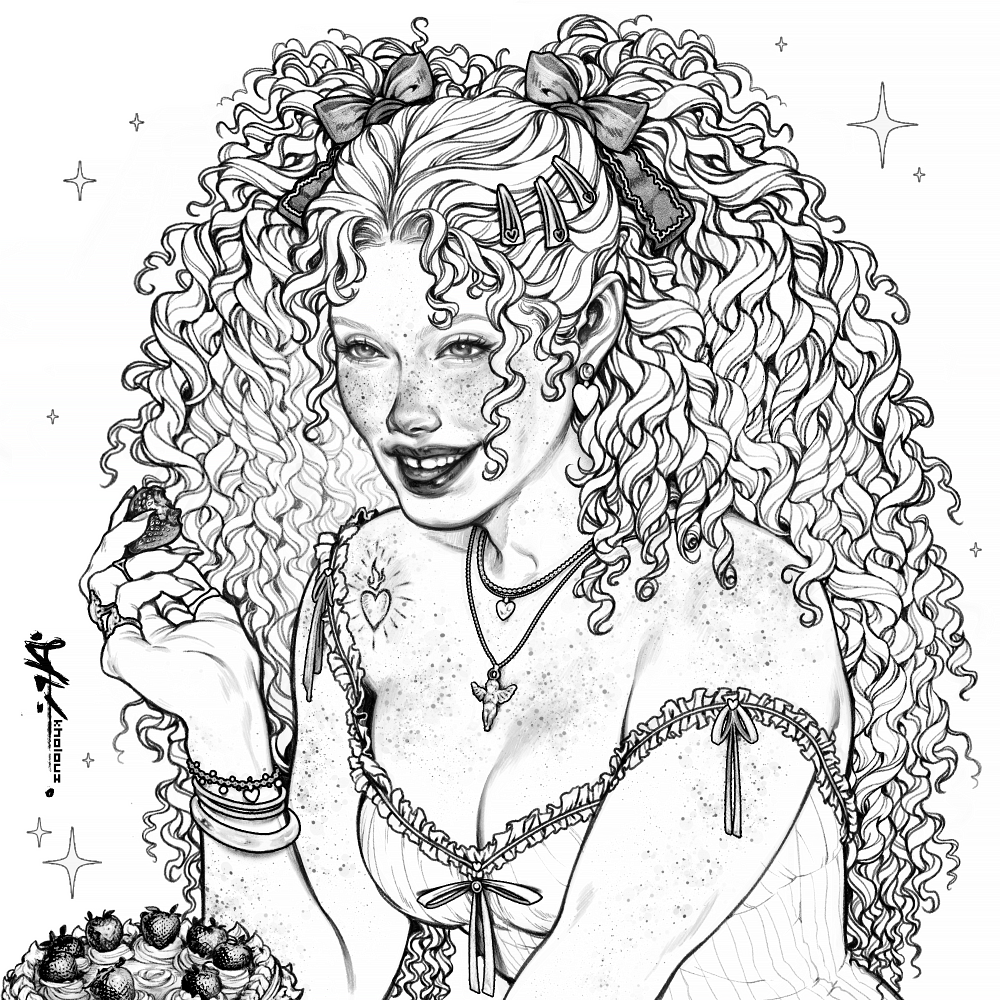 kholouz's tweet photo. Lucy for Ray / 9ofSw0rds! ❤️✨🌹genuinely the sweetest character design I have worked on in 2026 ❤️✨ https://t.co/zm45pmhjbo