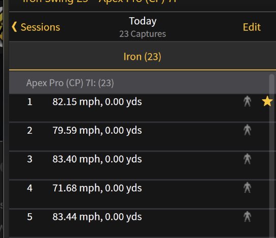 iacas's tweet photo. How it started… and how it went! 8-12 MPH increases in clubhead speeds aren't *too* common, but they're easier when you #GetInGEARS with @GearsSports and work on the right things.

First five were all stock swings after warming up. Last five swings were all over 91 MPH. https://t.co/ocuiAAstyj