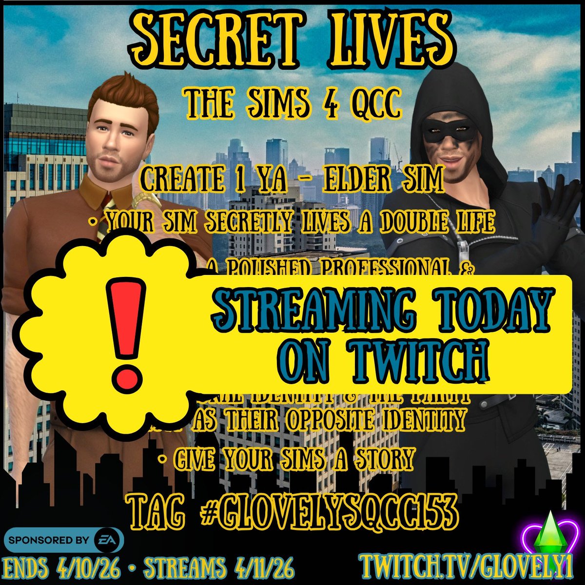 JayCamaroGirl's tweet photo. Come hang out in stream with @lovely1_g
https://t.co/e3cDmINBvw
#twitch #twitchstreamer #twitchstream #simstreamer #sims4stream #sims4streamer #simstwitchstreamer #streamday #TheSims4 #TheSims #TS4 https://t.co/gKq55BxWln
