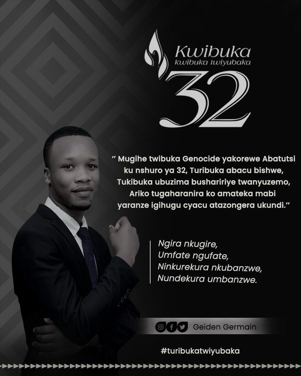 GeidenGermain's tweet photo. Niba koko tuyobowe n’urukundo ipfumbyi zereke kurira, ndetse abarokotse bamenywe ubu twese hamwe turi abanyarwanda🇷🇼#twibuketwiyubaka #kwibuka32 https://t.co/RUwoY2WsDI