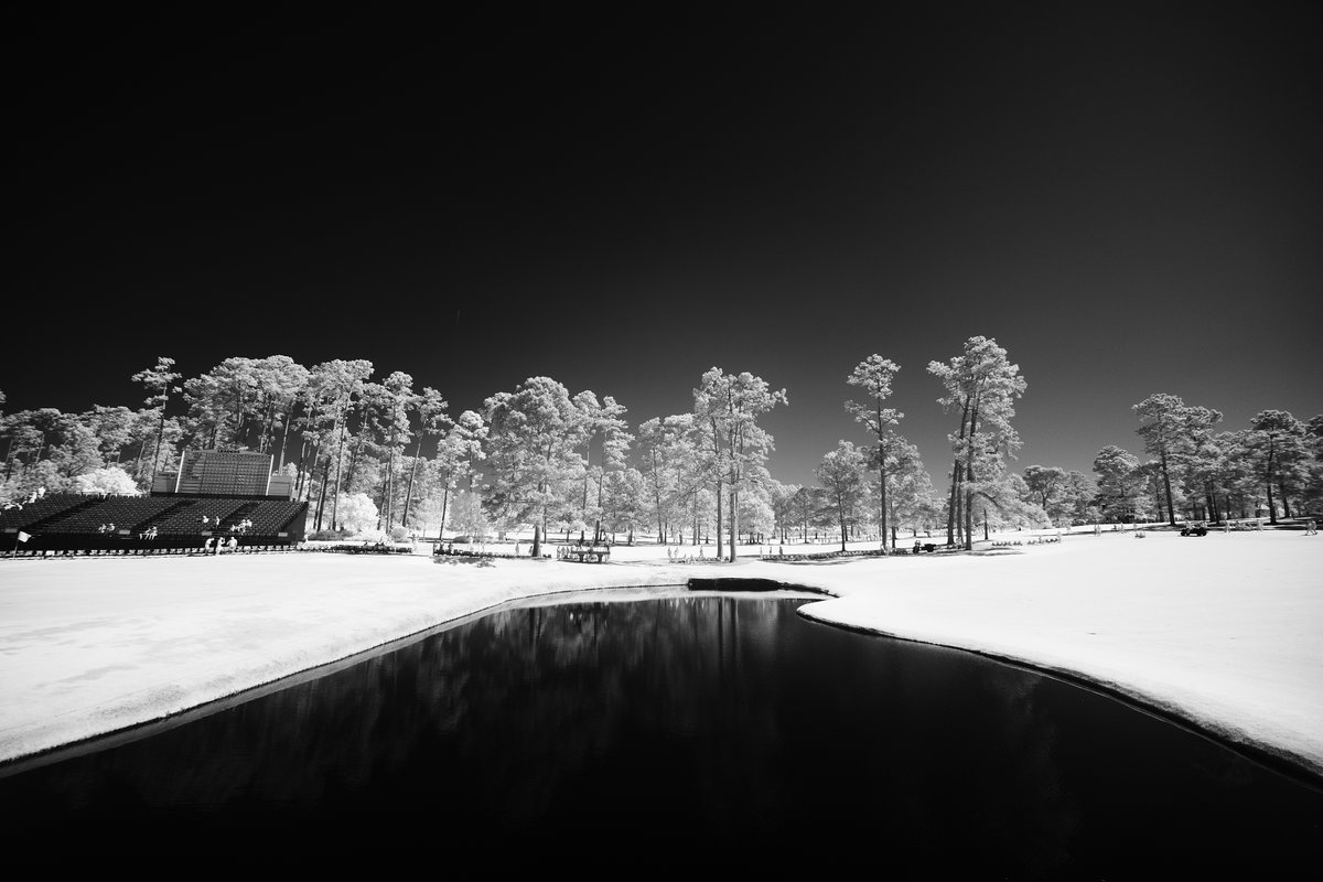 These infrared photos of Augusta National are trippy.