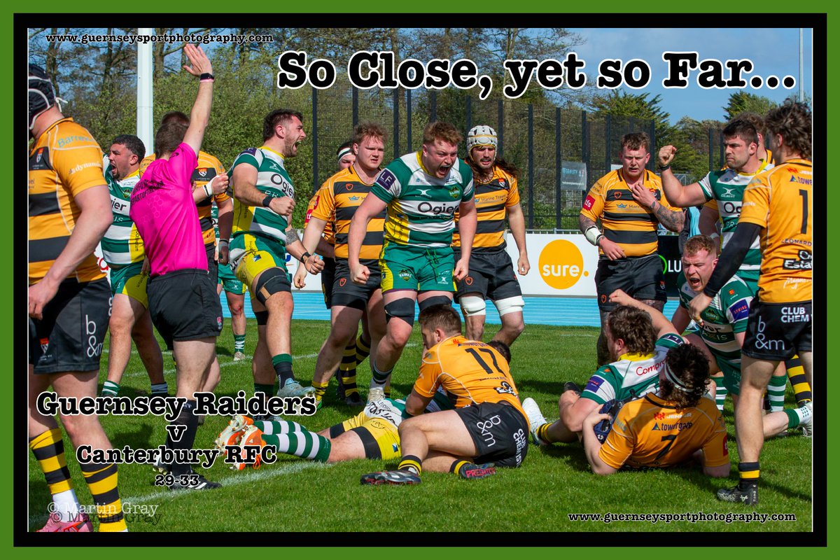 MartinGrayphoto's tweet photo. 'So Close, yet so Far'...🏉
@guernseyraiders almost pulled off the win but late points for @cantrugby meant a 29-33 loss
Tom Ceillam goes over for a second half Try...
https://t.co/87cgQvzFgJ 📸
#onwardsandupwards 
@Natleague_rugby @GsyPressSport  #Guernseyrugby #nat2eastrugby https://t.co/PBJpzdXxtr