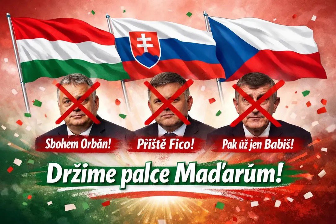 Central Europe dream 😎.

Orbán out.  
Fico out.  
Babiš out.  

Let’s Make Central Europe great again 🇪🇺🔥