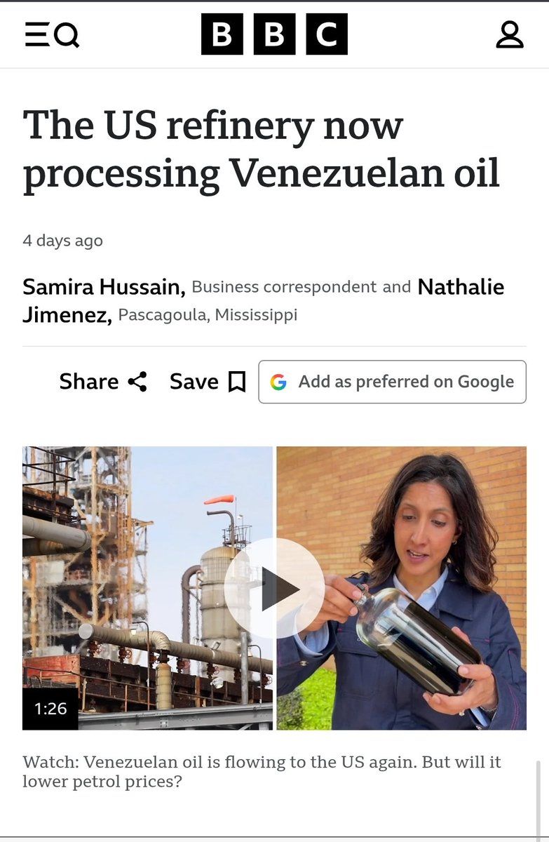 imkedar28's tweet photo. @SriNarayanPriya Venezuelan crude oil is relatively cheap to buy because it is much more difficult to process. It is very heavy, thick, dark and high in sulfur, often called a sour oil. It is used to make diesel, gasoline (petrol), jet fuel and other products. https://t.co/IAFBKDJkhl