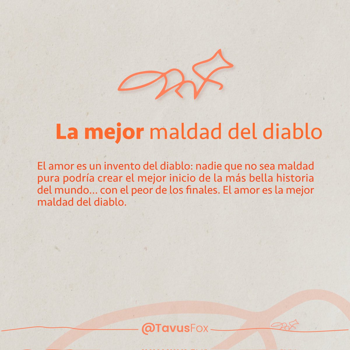 TavusFox's tweet photo. #lamejormaldaddeldiablo #TavusFox #uce #microtextos #frases https://t.co/5zK77wzgOJ