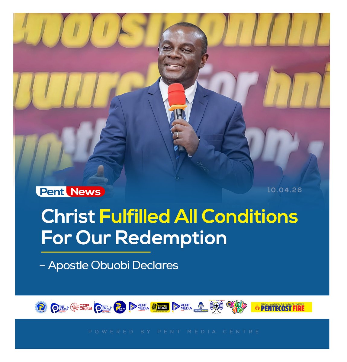 thecophq's tweet image. Apostle Samuel Gyau Obuobi declares Christ Jesus secured full freedom for believers through His death, burial, and resurrection. 

🌐 | Read more: tinyurl.com/3wmt7ymf 

#redemption | #resurection #PentNews | #TransformingSociety | #PossessingTheNations